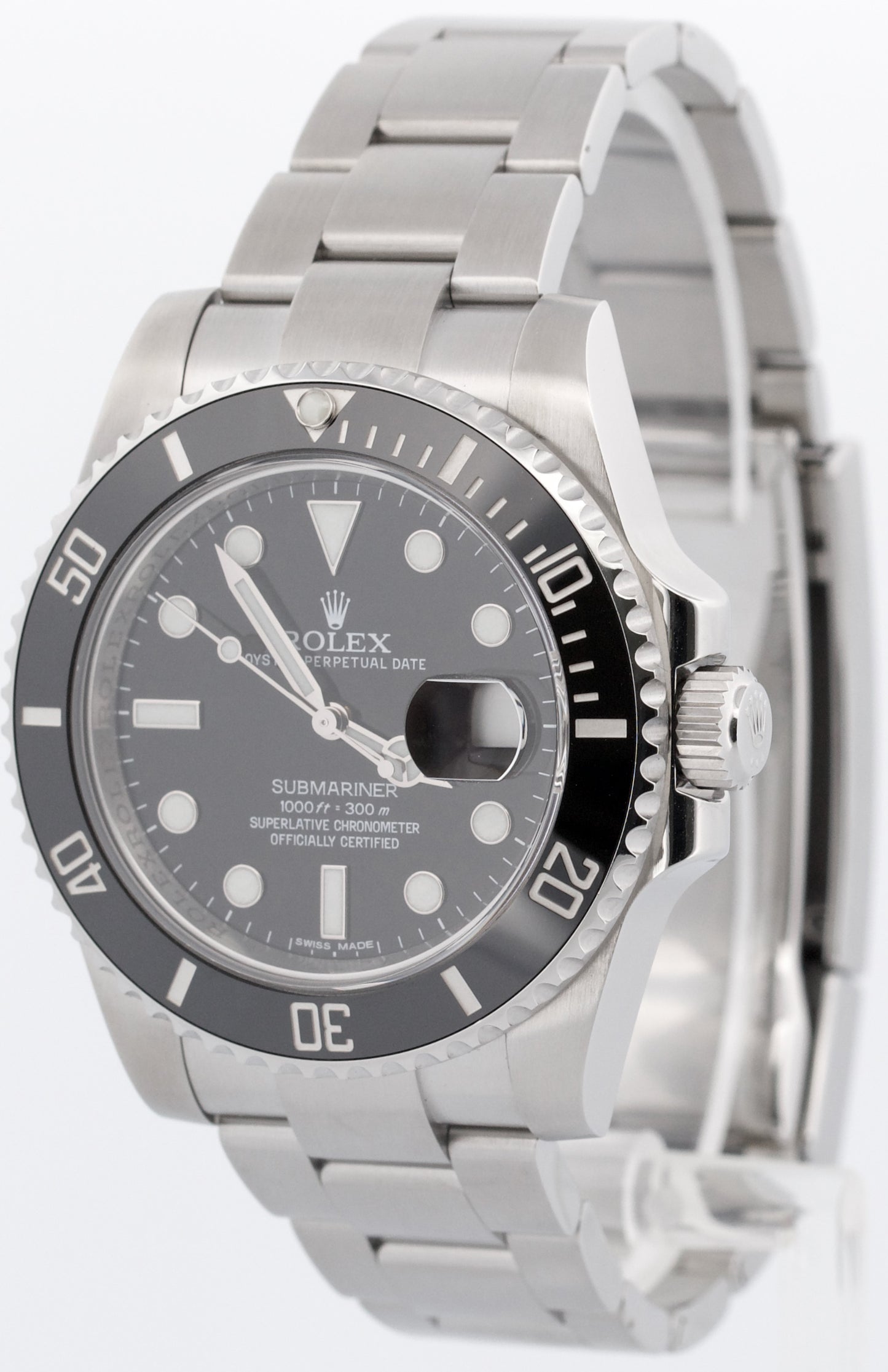 PAPERS Rolex Submariner Date BLACK Stainless Steel 40mm Watch 116610 LN BOX