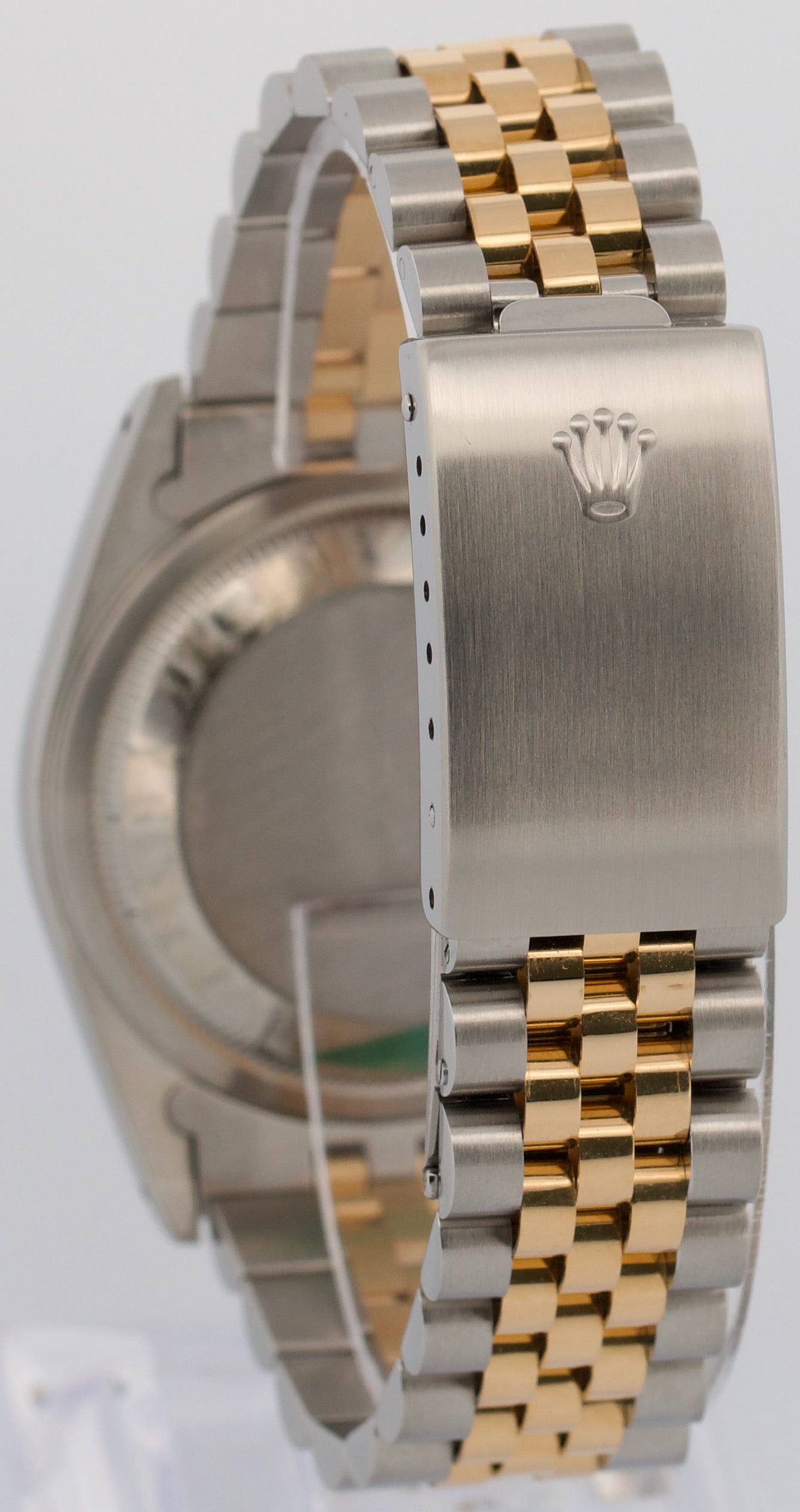 1989 PAPERS Rolex DateJust 36mm FACTORY BLUE DIAMOND Steel JUBILEE 18K 16233 BOX