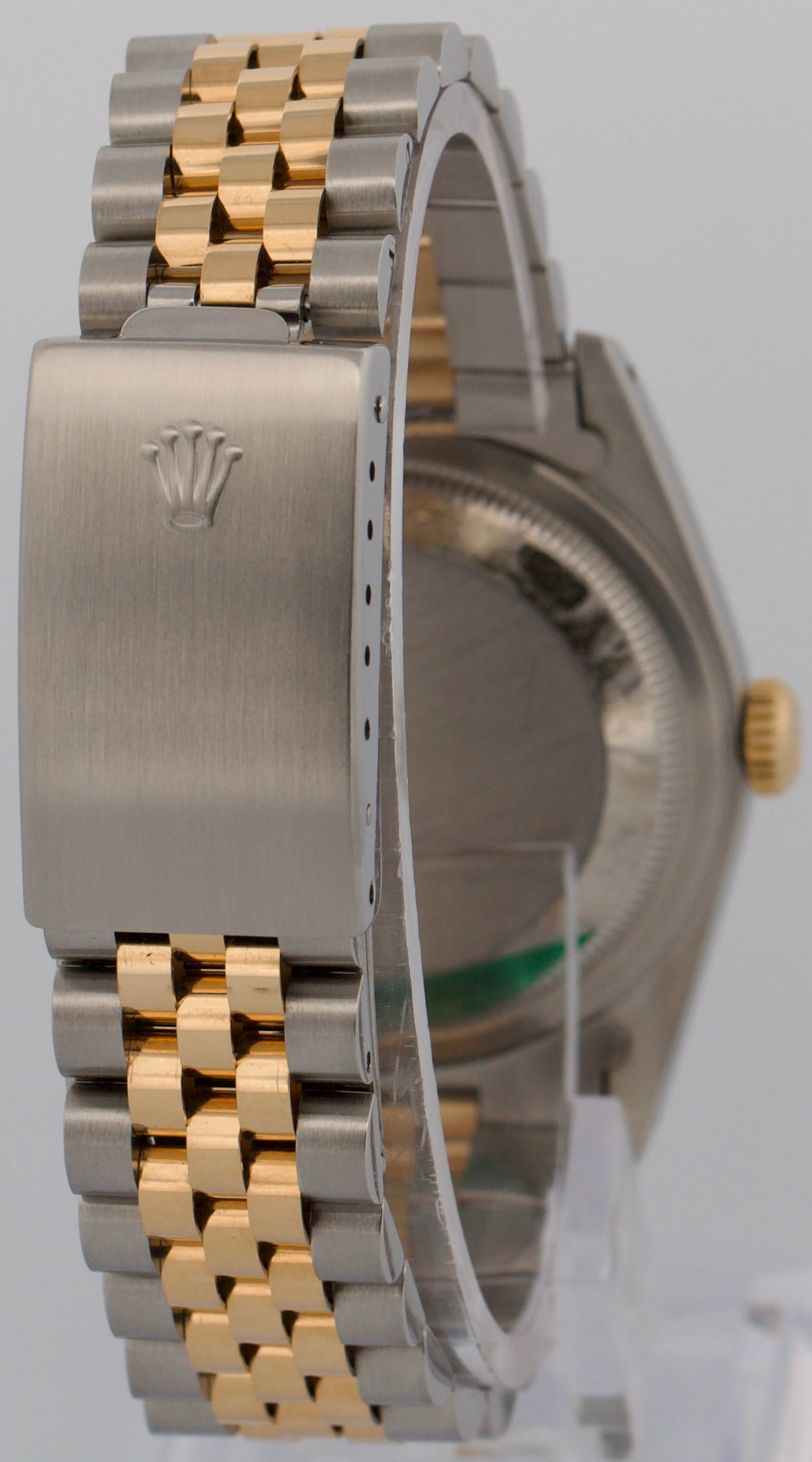 1989 PAPERS Rolex DateJust 36mm FACTORY BLUE DIAMOND Steel JUBILEE 18K 16233 BOX