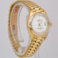 Ladies Rolex DateJust 79178 WHITE ROMAN 26mm 18K Gold President PAPERS Watch B+P