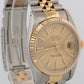 NOS 1993 PAPERS Rolex DateJust 36mm CHAMPAGNE TAPESTRY JUBILEE 18K 16233 BOX