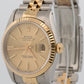 NOS 1993 PAPERS Rolex DateJust 36mm CHAMPAGNE TAPESTRY JUBILEE 18K 16233 BOX