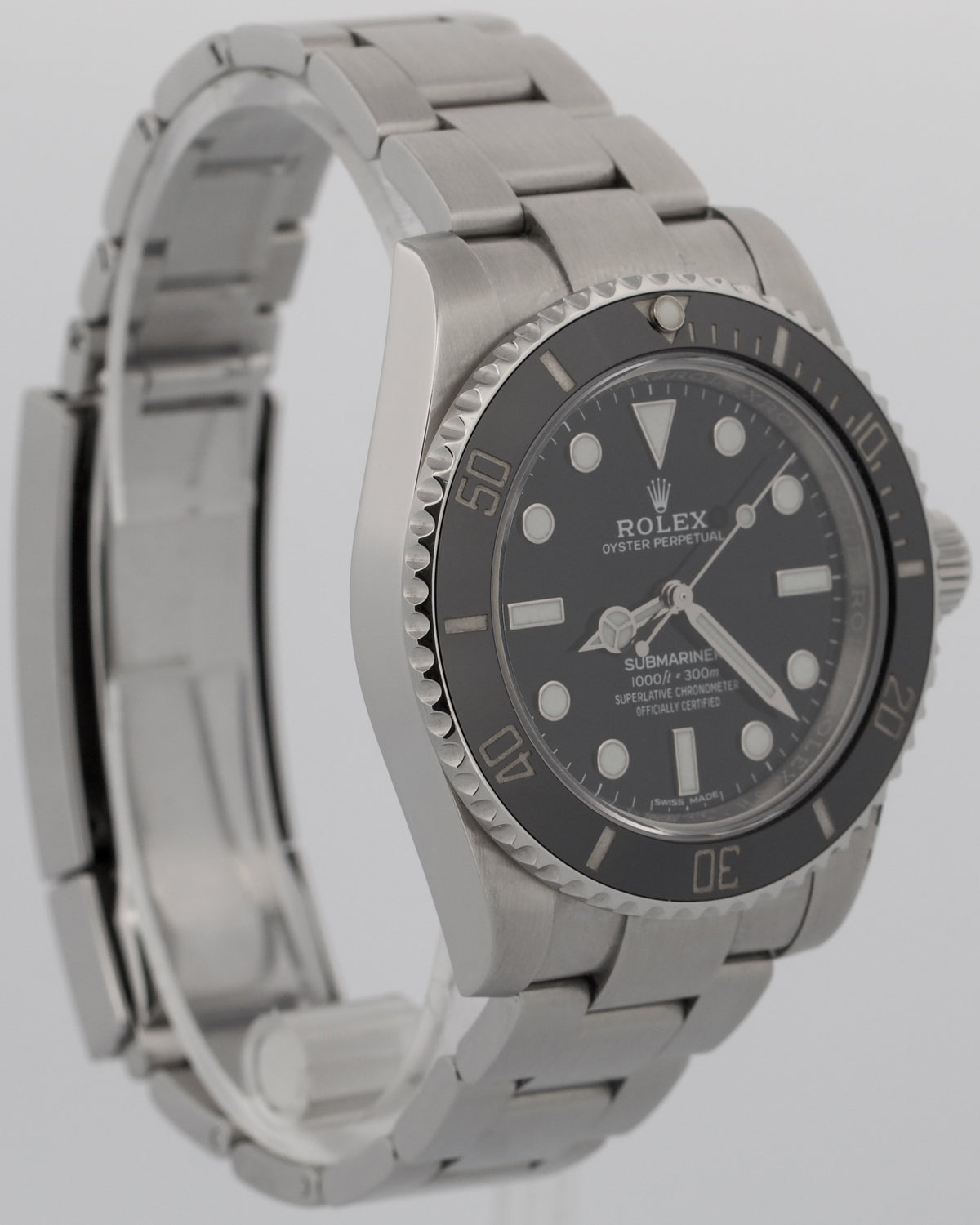 Rolex Submariner No-Date 114060 LN Ceramic 40mm Black Stainless Steel Watch