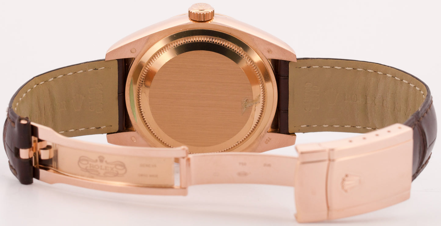 PAPERS Rolex Sky-Dweller CHOCOLATE ARABIC 42mm 18K Rose Gold Watch 326135 BOX