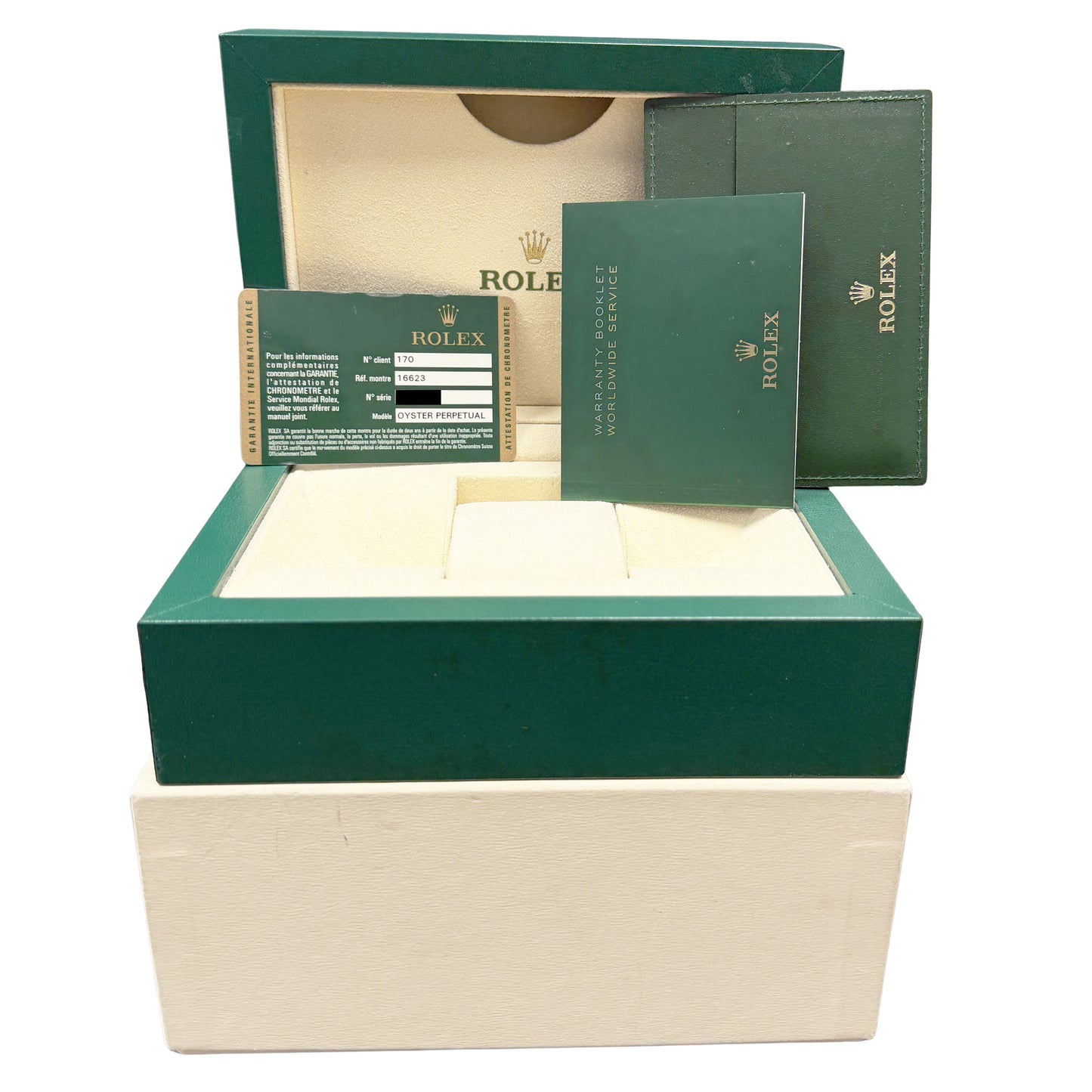 2008 Rolex Yacht-Master 16623 Two-Tone 18k Gold Steel Blue 40mm Watch Box Papers