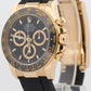 2024 PAPERS Rolex Daytona BLACK 18K Yellow Gold Oysterflex Rubber 126518 LN BOX