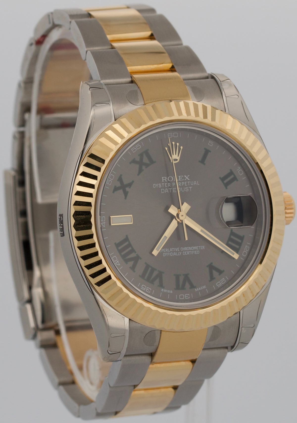 NOS Stickered Rolex DateJust II 116333 Wimbledon 18K Oyster 41mm 116333 Box