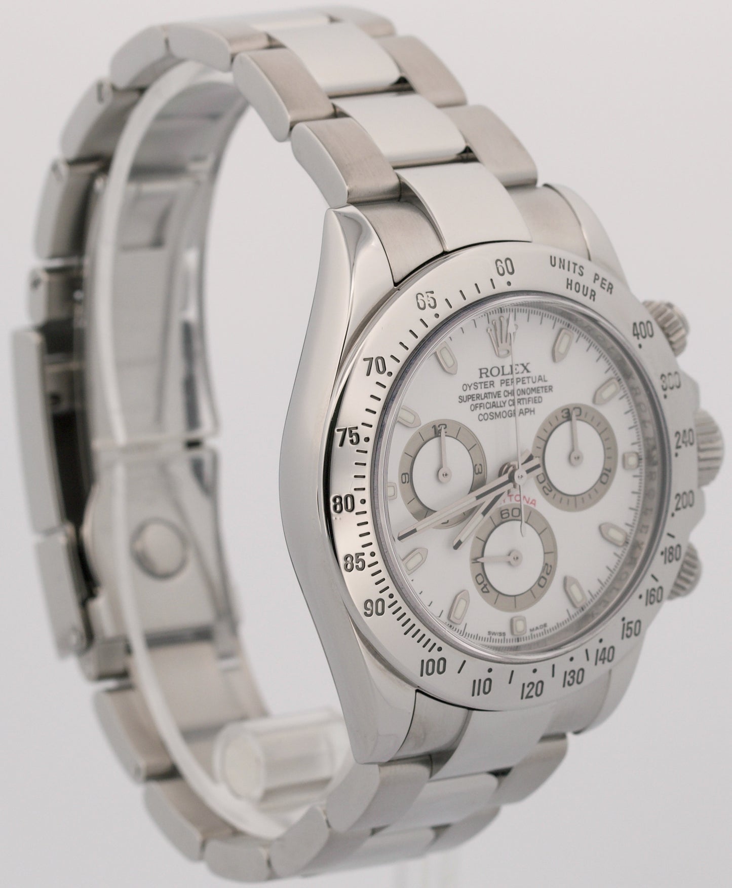 2022 RSC Rolex Daytona Cosmograph WHITE Stainless Steel 40mm REHAUT Watch 116520