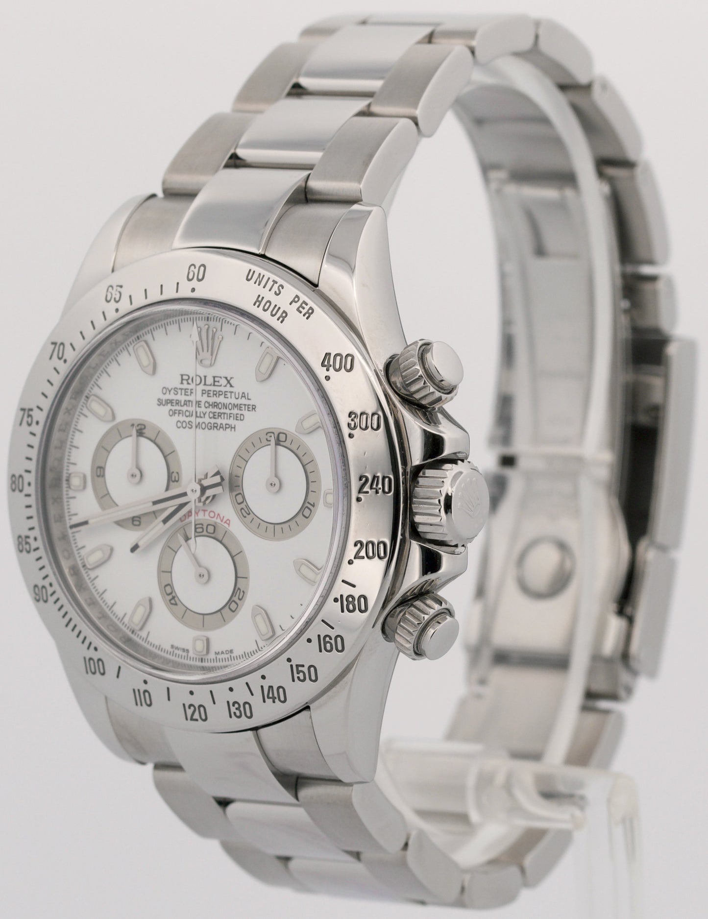 2022 RSC Rolex Daytona Cosmograph WHITE Stainless Steel 40mm REHAUT Watch 116520