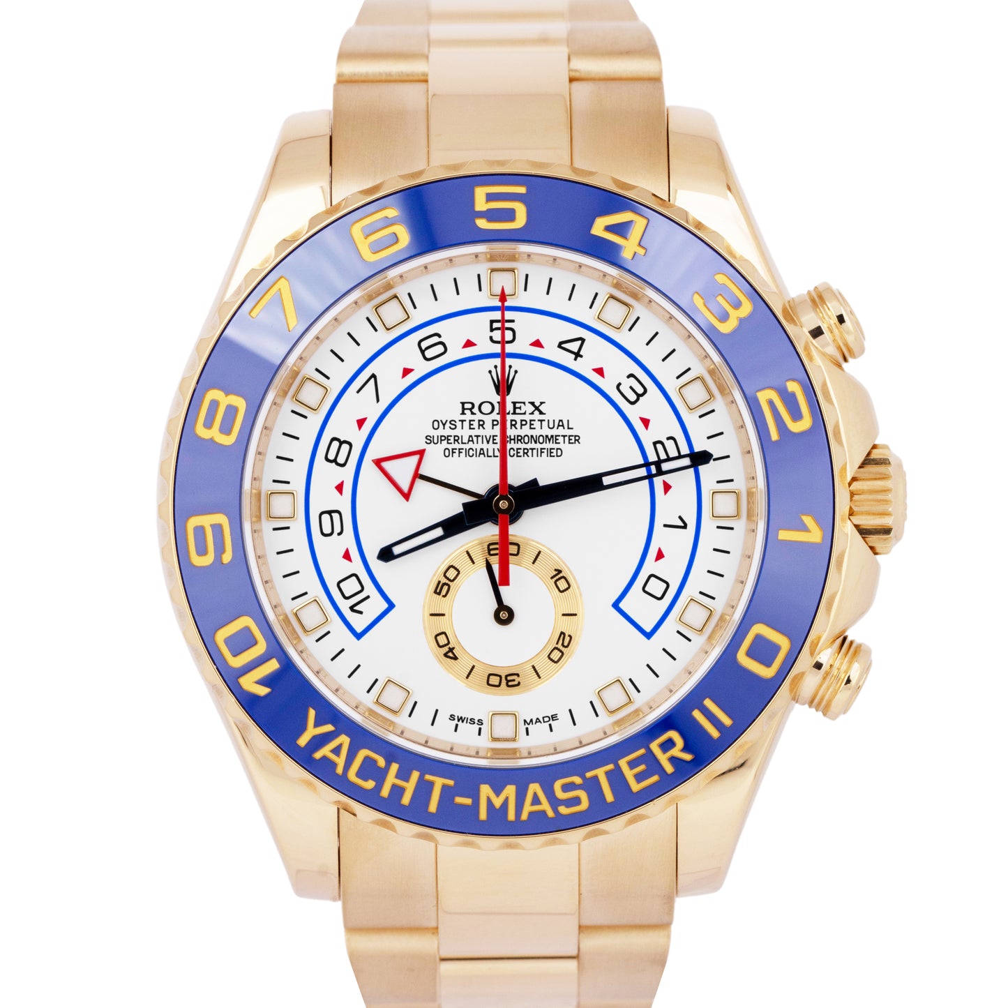 MINT 2016 PAPERS Rolex Yacht-Master II 18K Yellow Gold 44mm Watch 116688 BOX