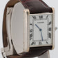2026 SERVICE Cartier Tank Louis 28mm x 35mm 18K White Gold Leather Watch 17002