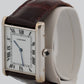 2026 SERVICE Cartier Tank Louis 28mm x 35mm 18K White Gold Leather Watch 17002