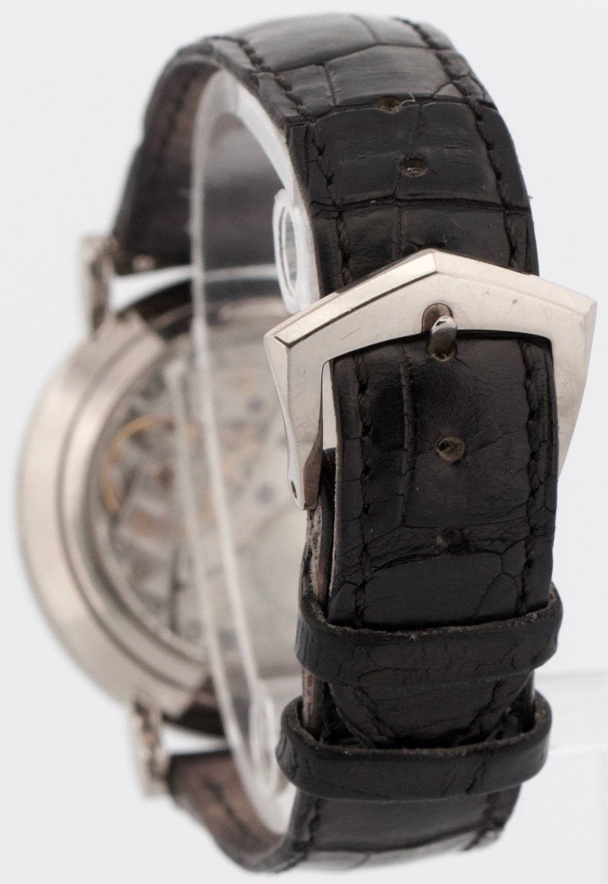 Patek Philippe Calatrava 5119G Hobnail 18K White Gold Roman Leather 36mm Watch