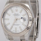 MINT Rolex DateJust II White Steel Fluted 18K Gold Oyster 41mm Watch 116334