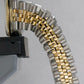 Rolex Oyster Perpetual Date CHAMPAGNE 14K Gold Engine-Turned JUBILEE 34mm 15053
