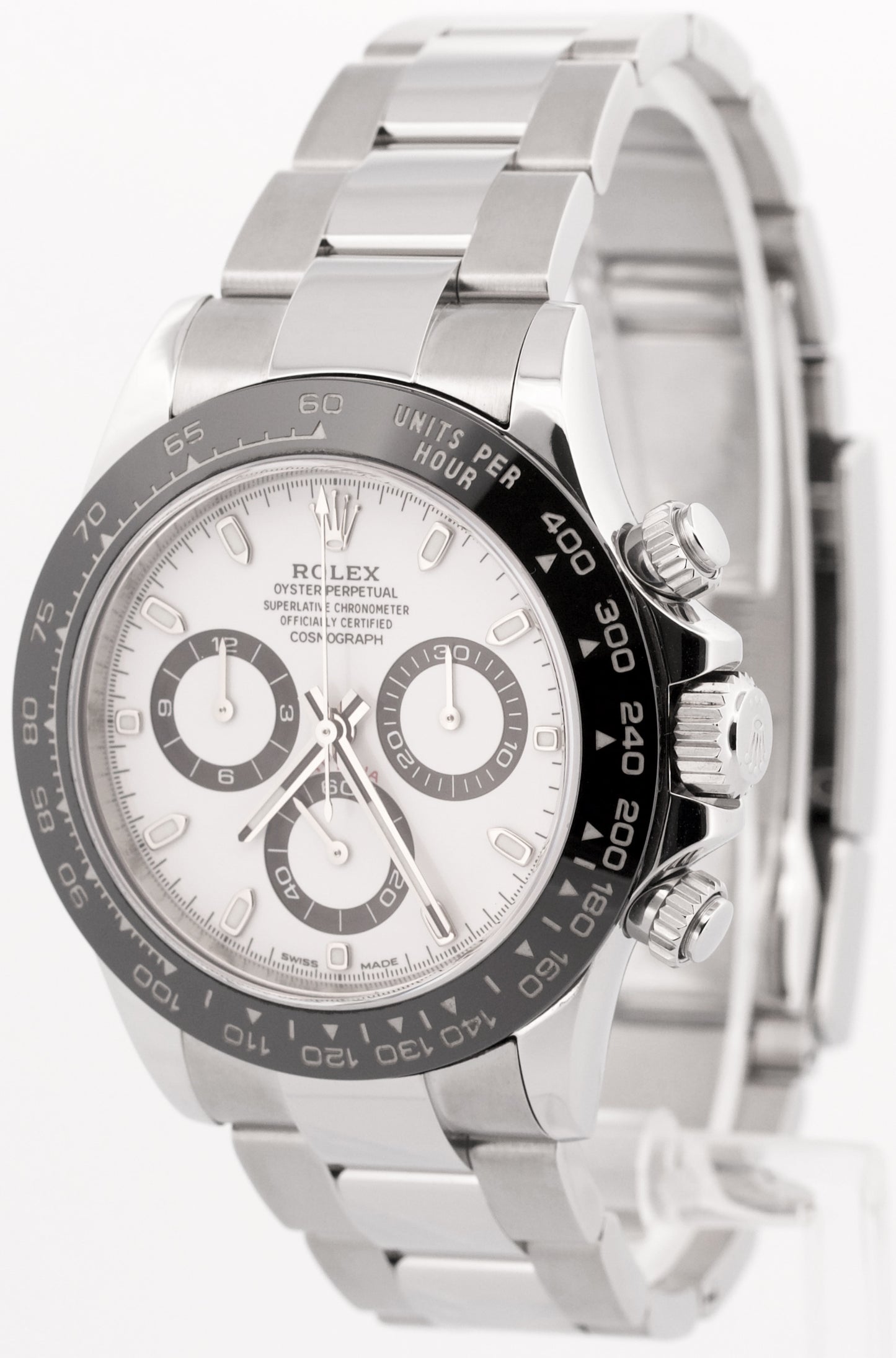 PAPERS Rolex Daytona PANDA White Ceramic Stainless Steel 40mm BOX 116500 LN