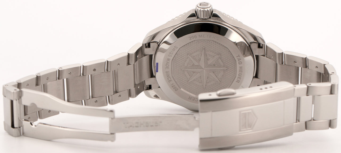 PAPERS Tag Heuer Aquaracer 200 BLACK Steel Automatic WBP2110.BA0627 40mm BOX