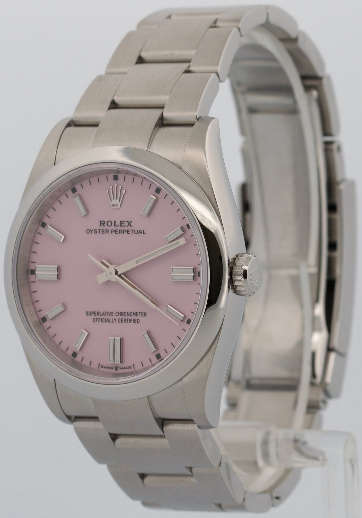 New 2026 Rolex Oyster Perpetual 126000 Pink Stainless Steel 36mm Box Papers