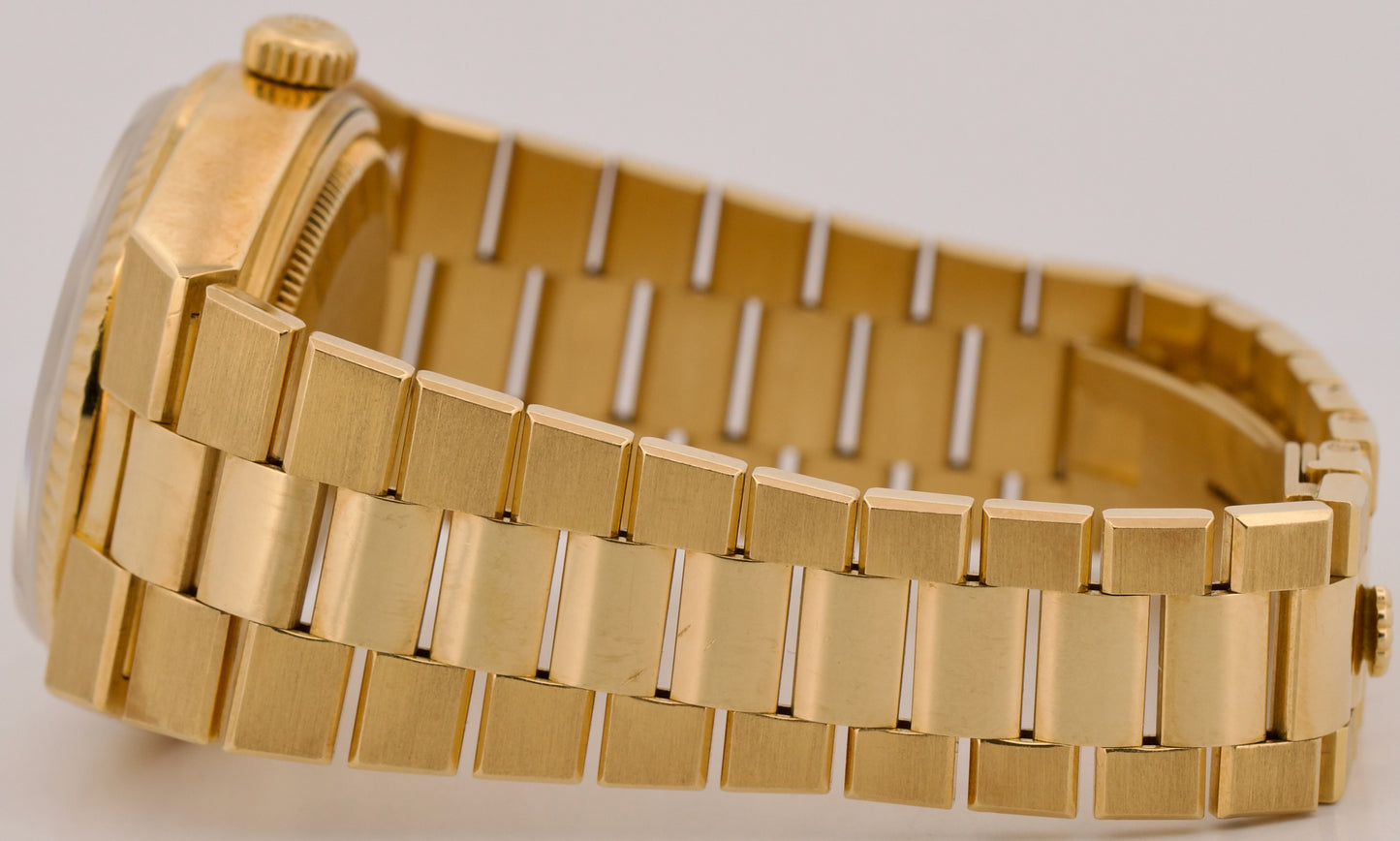 1983 Rolex OysterQuartz Day-Date FACTORY CHAMPAGNE DIAMOND 36mm 18K Gold 19018