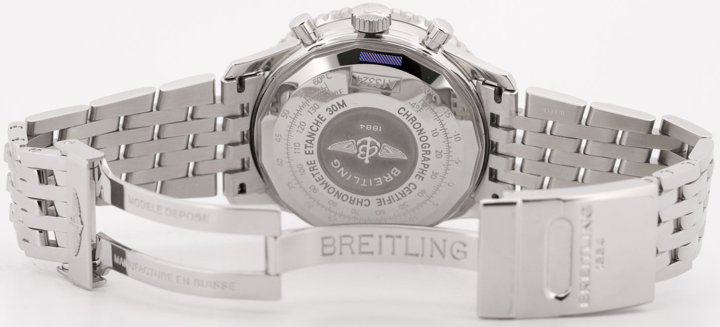 2020 PAPERS Breitling Navitimer Heritage 41 BLUE Stainless Steel 41mm A13324 BOX
