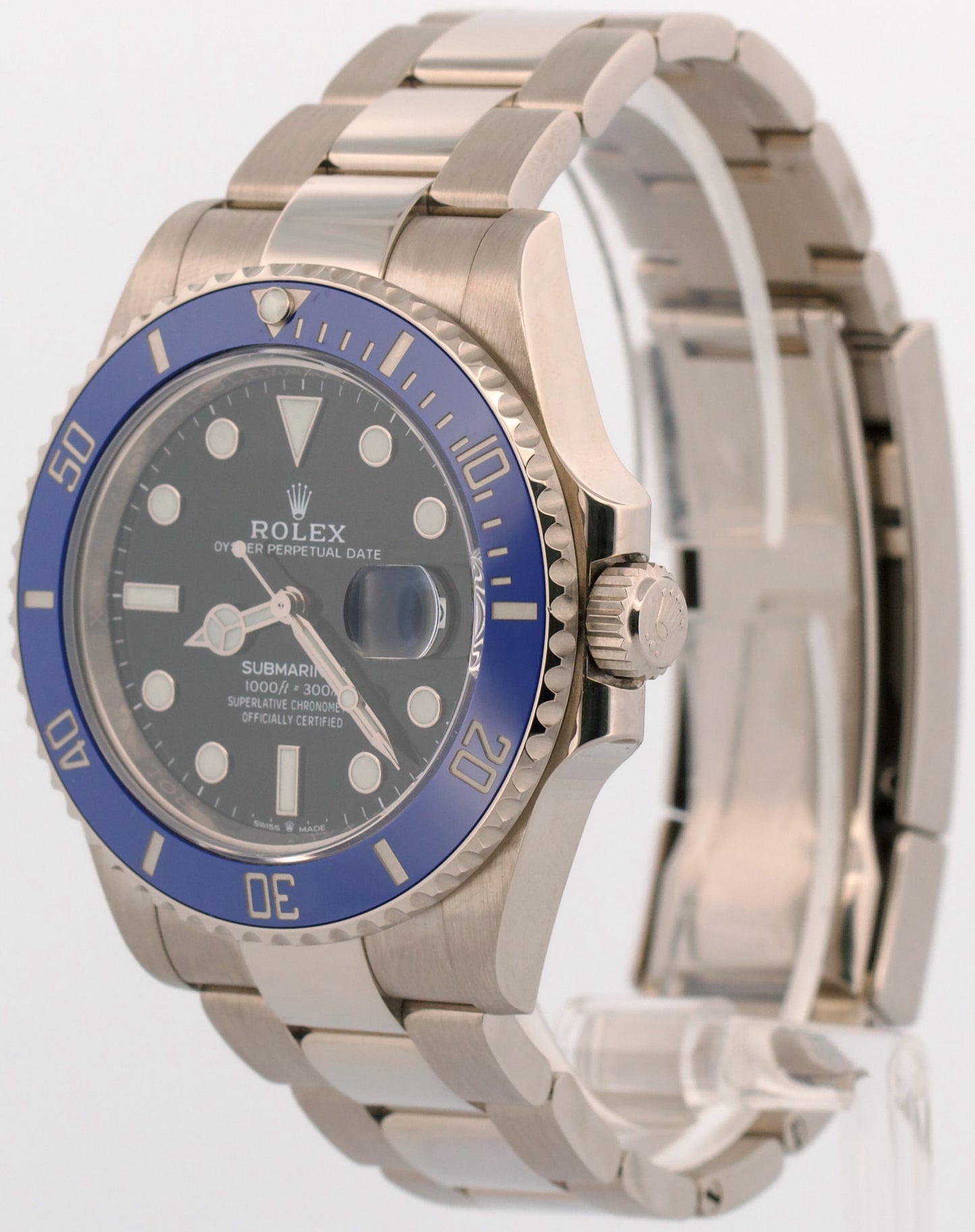 2023 PAPERS Rolex Submariner Date 41 BLUEBERRY 18K White Gold Blue 126619 LB BOX