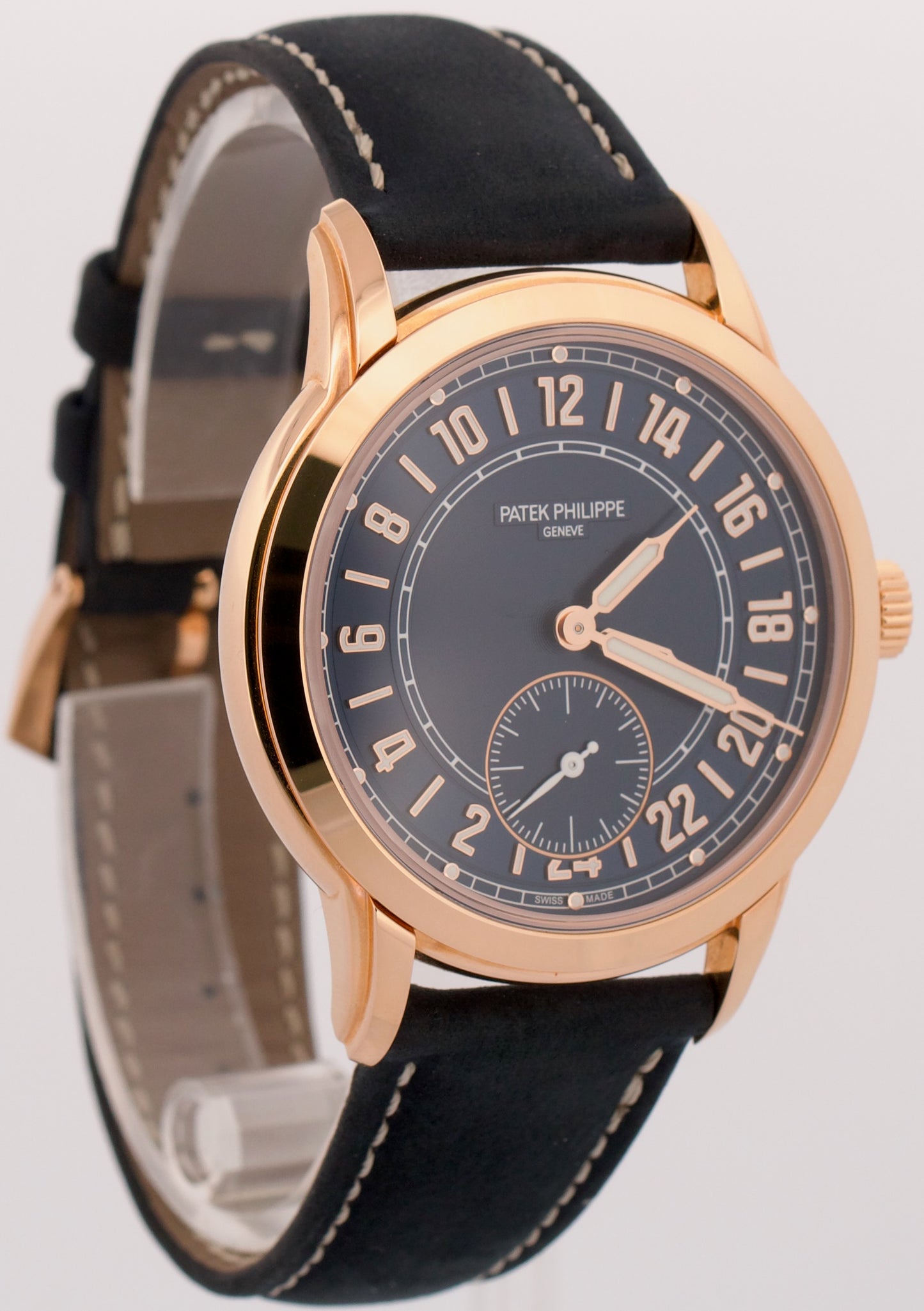 2023 PAPERS Patek Philippe Calatrava Travel Time BLUE 18K 42mm 5224R-001 BOX