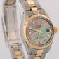 VINTAGE Ladies Rolex DateJust 26mm MOP DIAMOND 18K Gold Steel OYSTER Fluted 6917