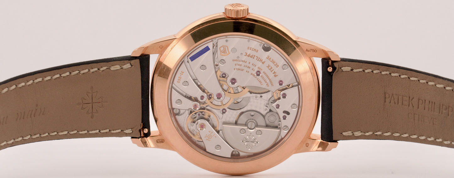 2023 PAPERS Patek Philippe Calatrava Travel Time BLUE 18K 42mm 5224R-001 BOX