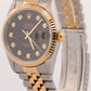 UNPOLISHED Rolex DateJust 36mm FACTORY BLACK DIAMOND Steel JUBILEE 18K 16233 BOX