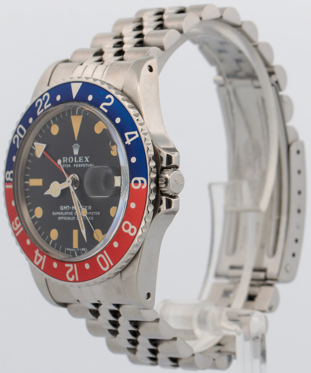 1978 Rolex GMT-Master Red Blue Patina Pepsi Jubilee MK2 Steel 40mm 1675 Box Papers