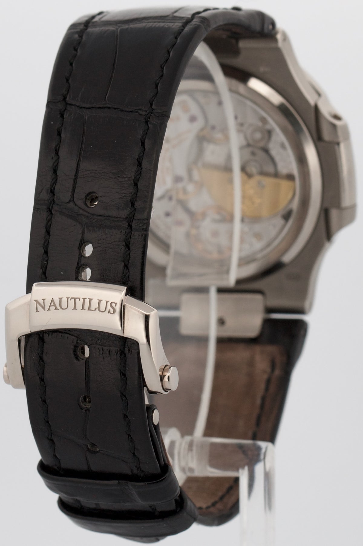 Patek Philippe Nautilus 5712G-001 Gray Moon Phase 18K White Gold Leather Watch