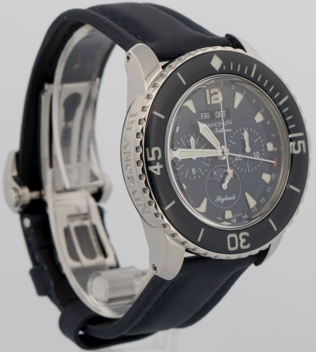 Blancpain Fifty Fathoms Flyback 5066F-1140-52B Steel Blue 45mm Watch Box Papers
