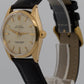 1961 Rolex Oyster Perpetual 1002 14K Yellow Gold Smooth 34mm Leather Watch