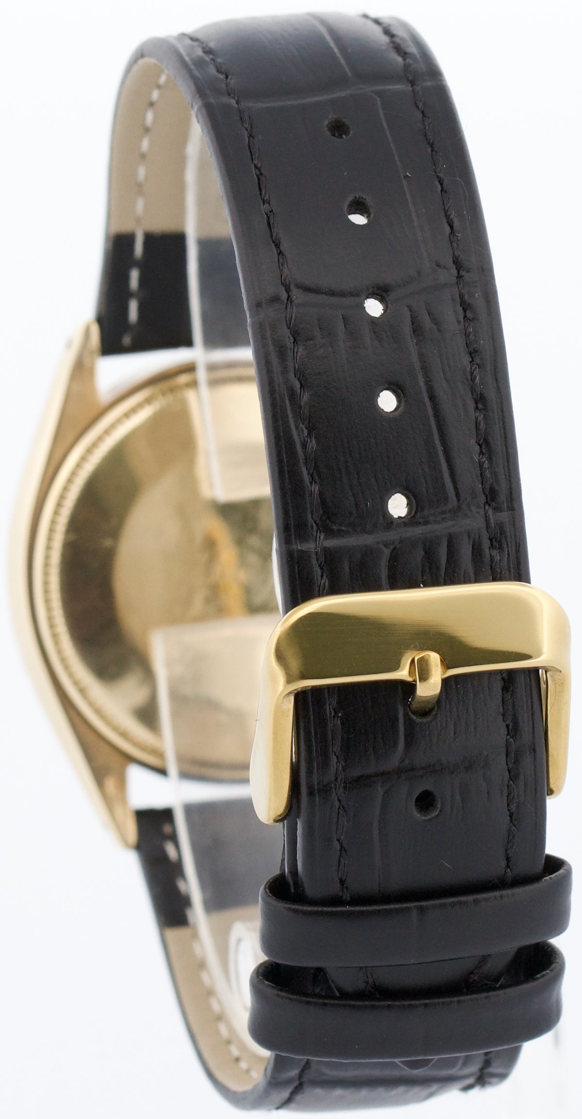 1961 Rolex Oyster Perpetual 1002 14K Yellow Gold Smooth 34mm Leather Watch