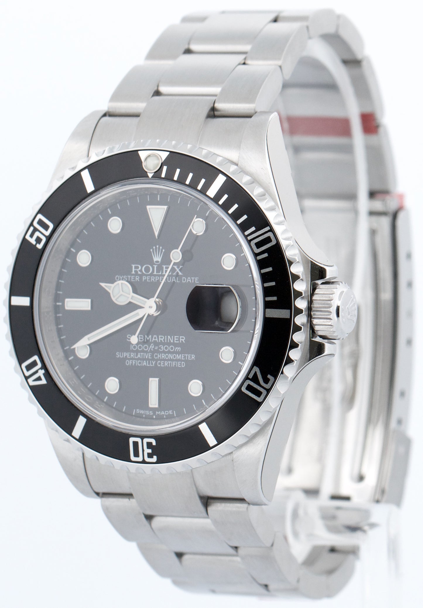 NOS STICKERED Rolex Submariner Date BLACK Steel RANDOM SERIAL 40mm 16610 BOX