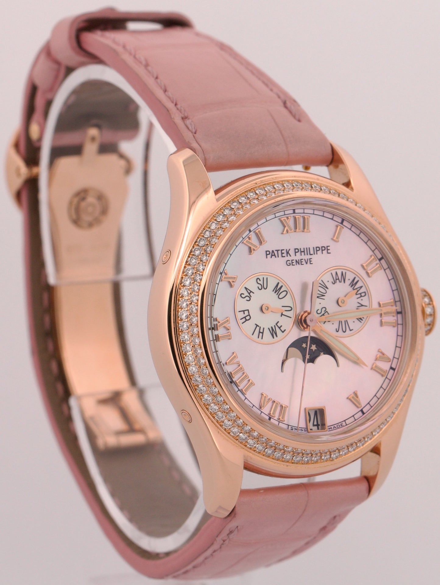2010 PAPERS Patek Philippe Annual Calendar DIAMOND MOP 18K Gold 37mm 4936R BOX