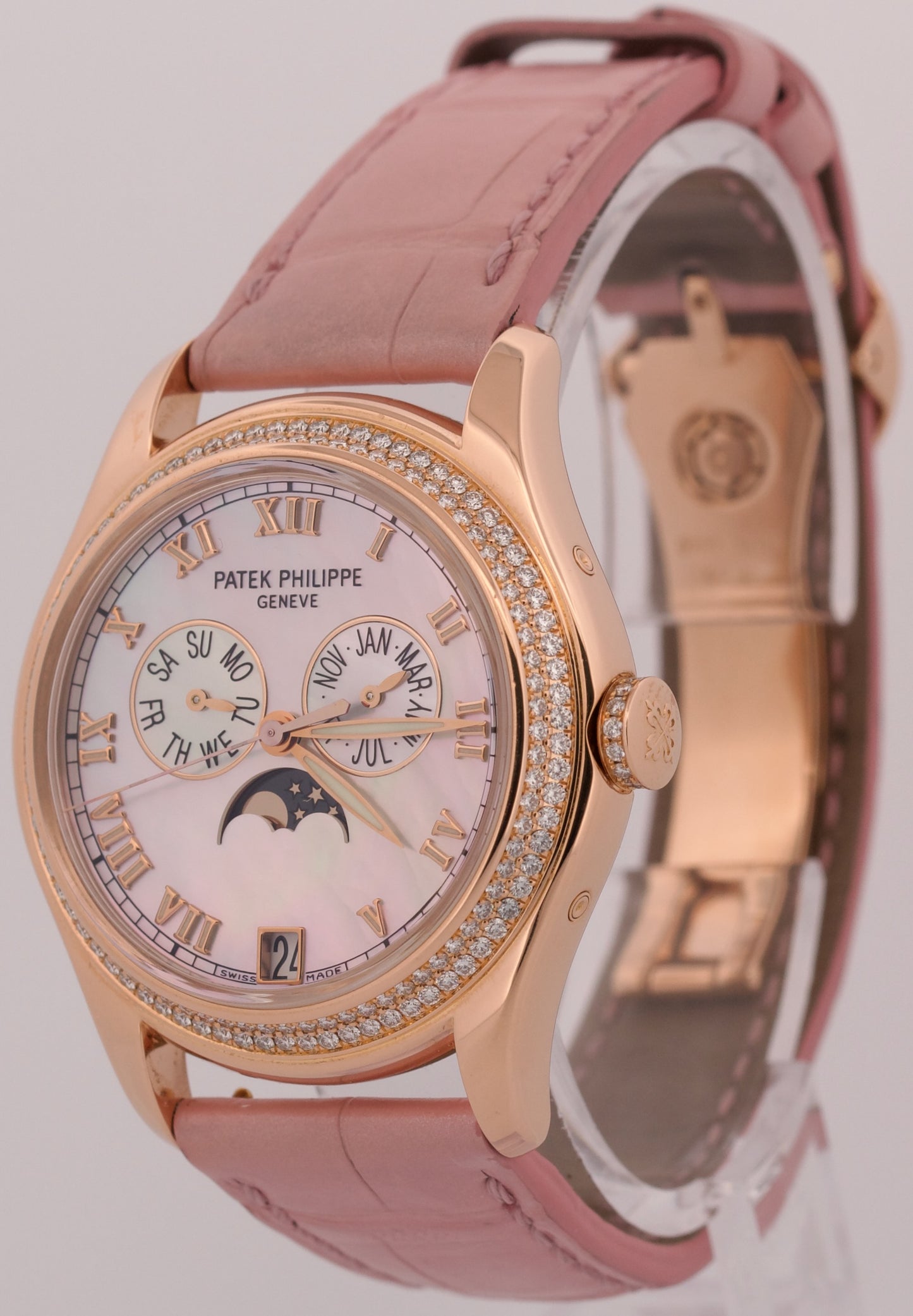 2010 PAPERS Patek Philippe Annual Calendar DIAMOND MOP 18K Gold 37mm 4936R BOX