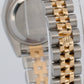 PAPERS Ladies Rolex DateJust IVORY PYRAMID ROMAN 18K 26mm JUBILEE 179173 BOX