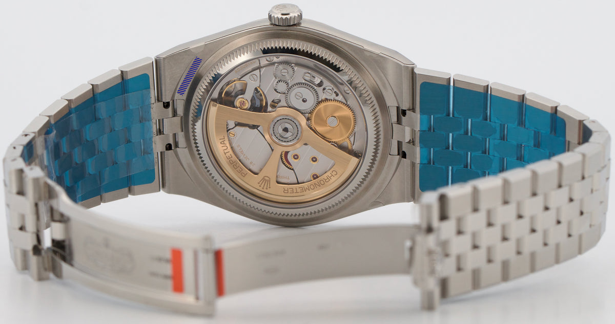 New Stickered Rolex Land-Dweller 127334 40mm White Stainless Steel Box Papers