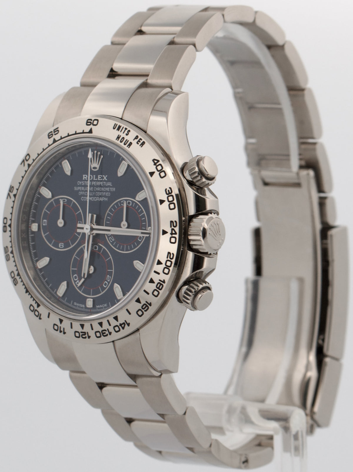 2021 Rolex Daytona Cosmograph 116509 Blue 18K White Gold 40mm Watch Box Papers
