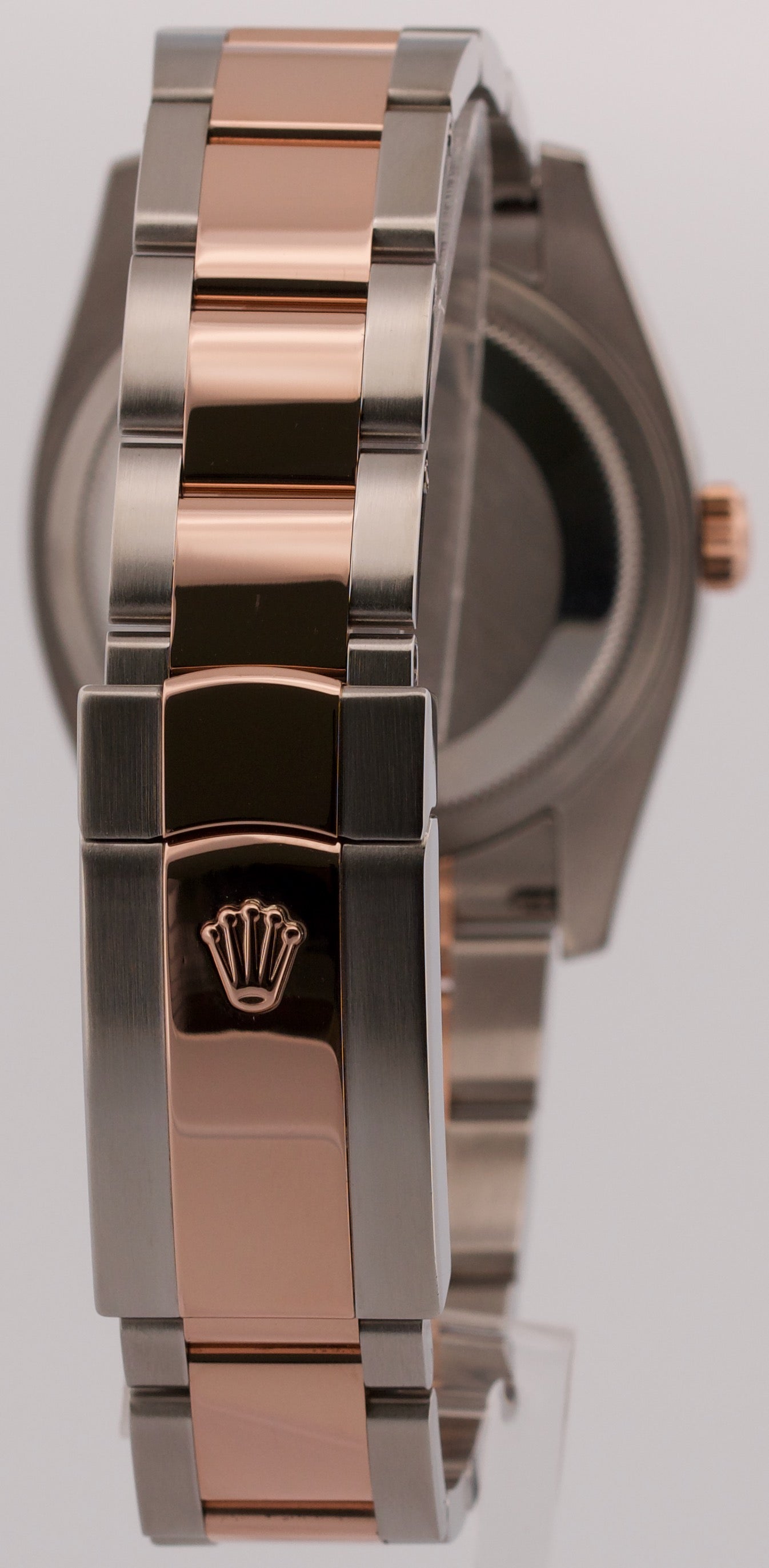 PAPERS Rolex DateJust 36mm PINK ROMAN 18K Rose Gold Steel OYSTER 116201 BOX