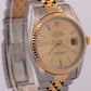 1988 Rolex DateJust 16233 36mm Champagne Two-Tone 18K Gold Steel Jubilee Watch