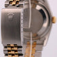 1988 Rolex DateJust 16233 36mm Champagne Two-Tone 18K Gold Steel Jubilee Watch