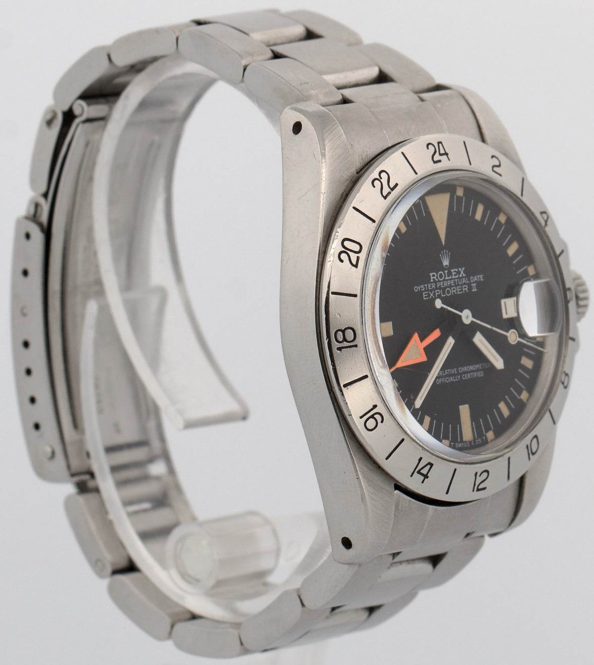 Vintage 1979 Rolex Explorer II 1655 Steve McQueen Black Orange Steel 40mm Watch