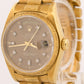 PAPERS Rolex Day-Date President 36mm BROWN DIAMOND 18K Gold BARK 18078 BOX