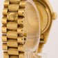 PAPERS Rolex Day-Date President 36mm BROWN DIAMOND 18K Gold BARK 18078 BOX