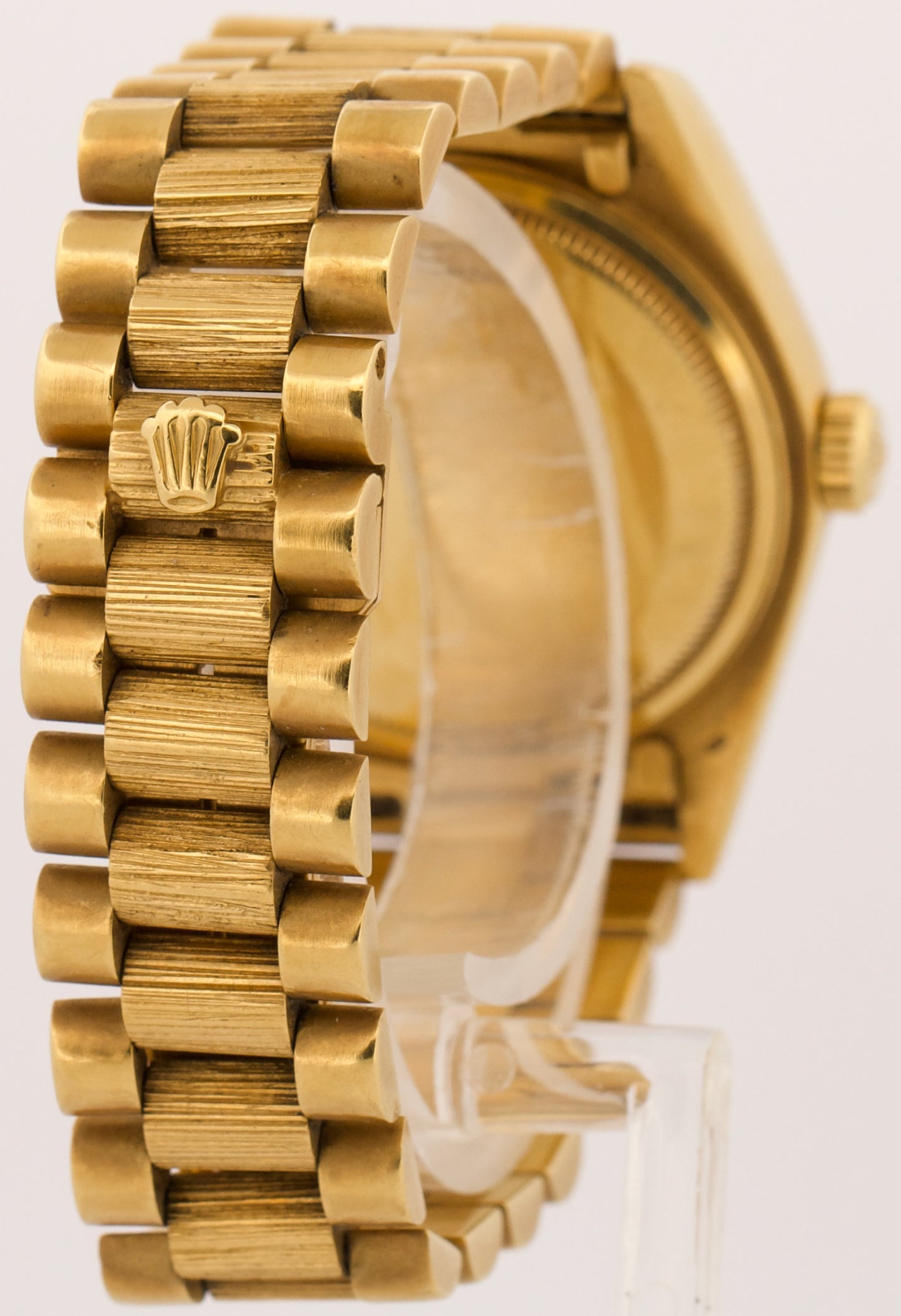 PAPERS Rolex Day-Date President 36mm BROWN DIAMOND 18K Gold BARK 18078 BOX