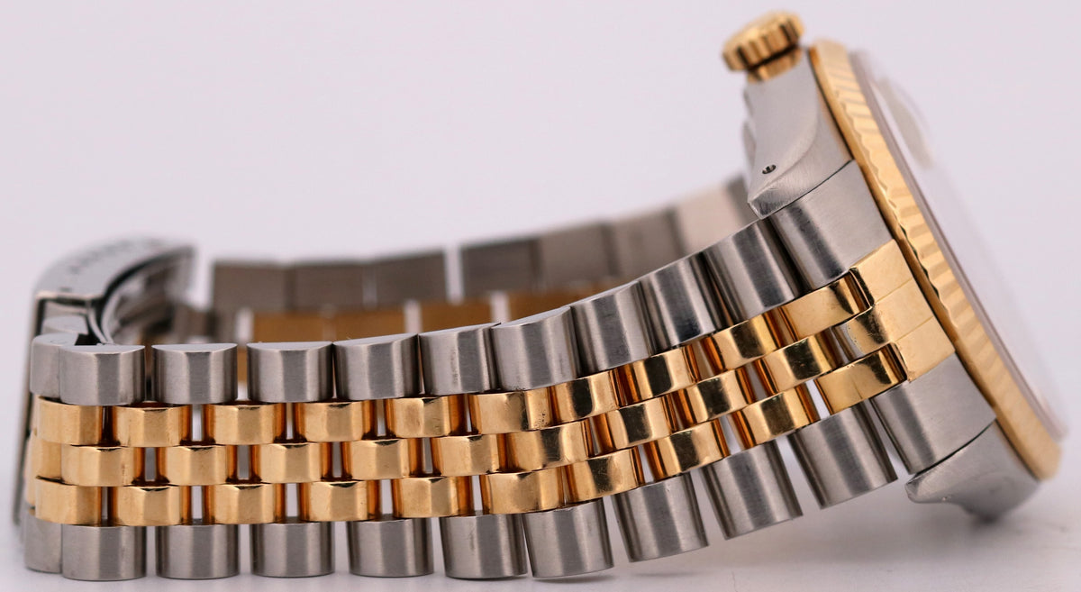 1988 Rolex DateJust 16233 36mm Champagne Two-Tone 18K Gold Steel Jubilee Watch
