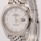 2021 PAPERS Rolex DateJust 41 WHITE ROMAN 18K Gold 41mm JUBILEE 126334 Watch BOX