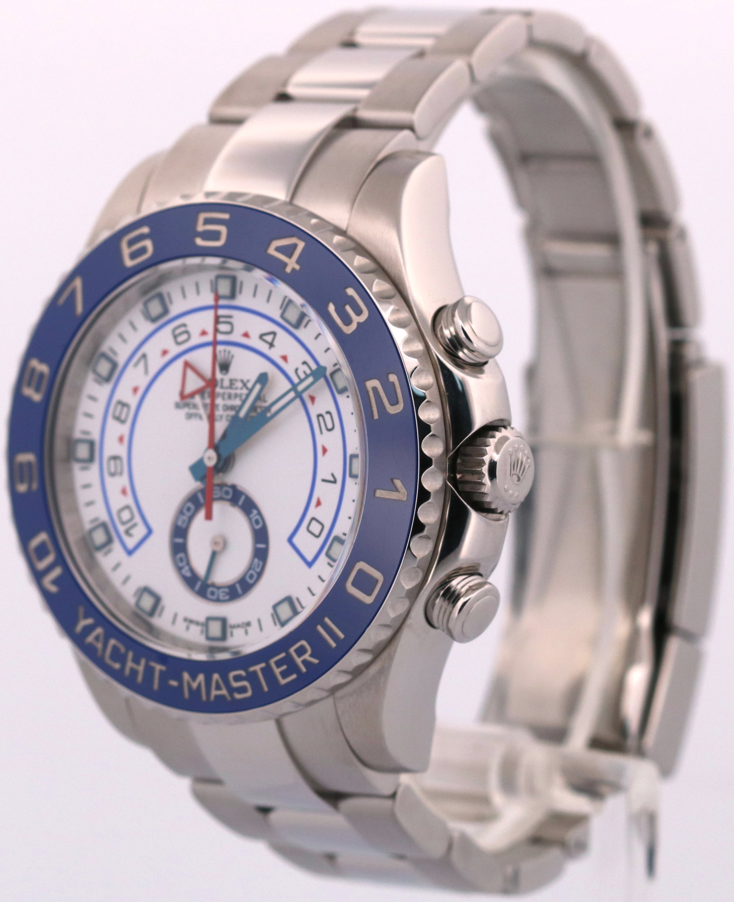 2016 Rolex Yacht-Master II 116680 44mm White Blue Hands Steel